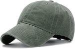 Unisex Vintage Washed Distressed Baseball-Cap Twill Adjustable Dad-Hat
