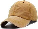 Unisex Vintage Washed Distressed Baseball-Cap Twill Adjustable Dad-Hat