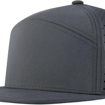Men Flat Brim Adjustable Performance Hat  Laser Perforated Baseball Cap