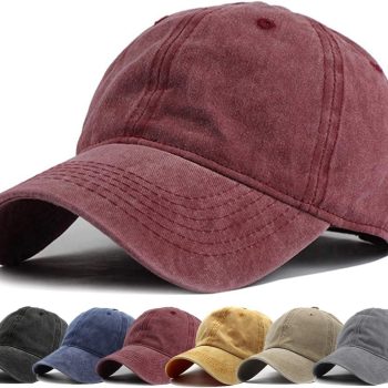 Men Women Washed Distressed Twill Cotton Baseball Cap Vintage Adjustable Dad Hat
