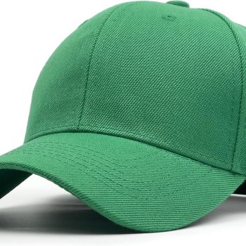 Structured Baseball Cap with Adjustable Closure - Performance Hat for Outdoor Activities and Custom Embroidery (1pc Kelly Green)