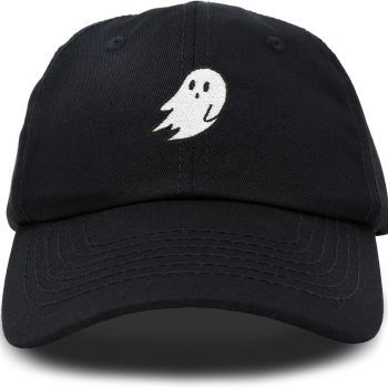 Ghost Embroidered Mens Womens Cotton Dad Hat Baseball Cap Adjustable