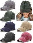 2/5/6 Packs Vintage Washed Plain Baseball Cap Distressed Dad Golf Hat for Men Women